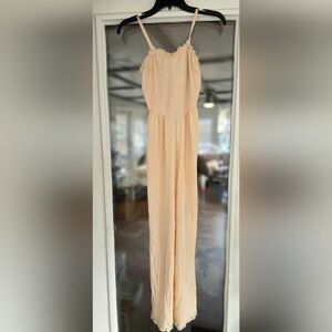 Vintage Vanity Fair Beige Slip Lingerie Sz 32 LL long Small Night Gown